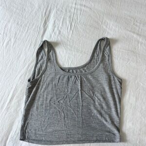 SHEIN Gray Ribbed Tank Top